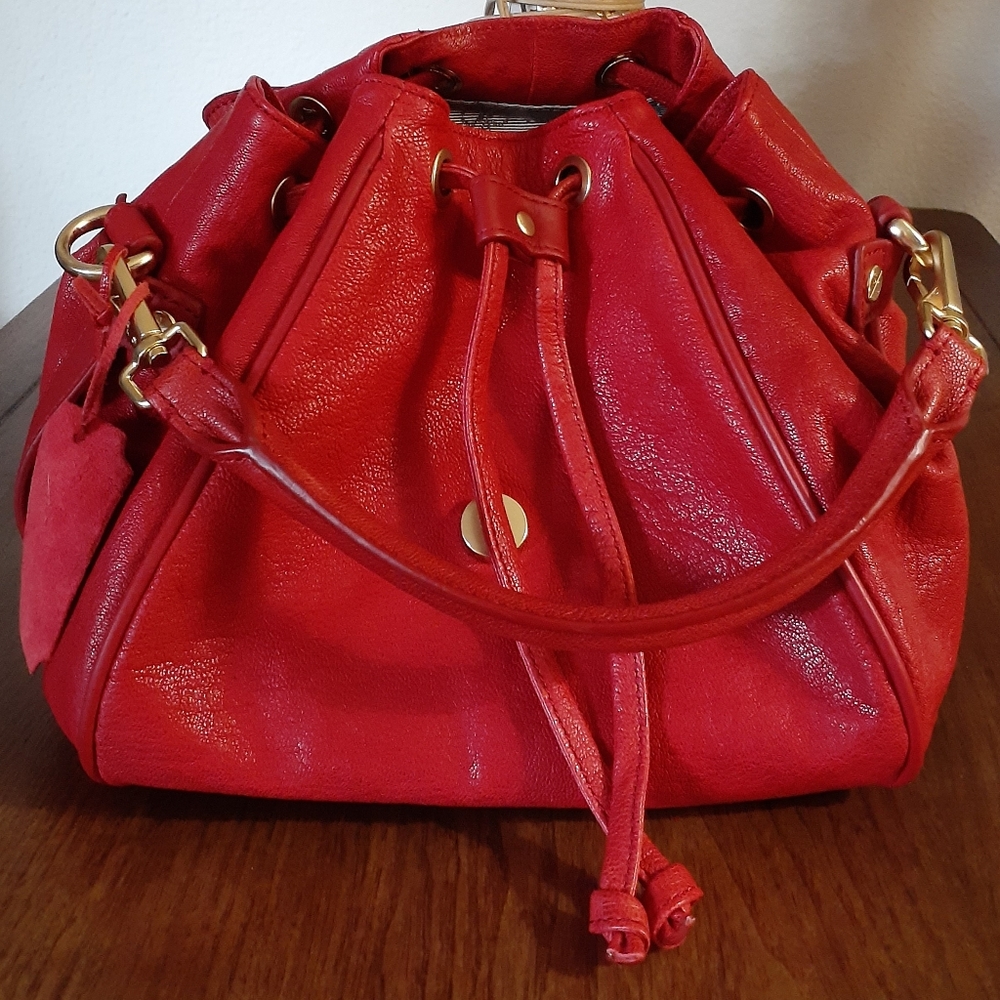 Authentic Salad Drawstring Leather Bag/Purse - image 5
